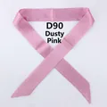 Narrow dusty pink satin scarf D90 for hair or handbag handles with silky texture - Dusty Pink (D90)