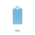 Blue mini plastic handheld washboard with non-slip wavy scrubbing surface for home use - Blue