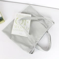 Minimalist grey canvas tote bag with dual shoulder straps for daily commute use - Light Gray
