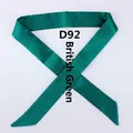 Narrow British Green satin skinny scarf in D92 shade for handbag handle decor - British Green (D92)