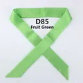 Slim narrow satin scarf for handbag handle in bright fruit green finish D85 - Fruit Green (D85)