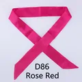 Rose red slim satin silk scarf for handbag handle decoration and hair accessories - Rose Red (D86)