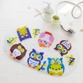 Transparent anti-slip bathtub mat featuring cute colorful cartoon owls for kids - Owl