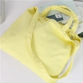 Light yellow canvas tote bag with dual handles and long shoulder strap for crossbody use - Light Yellow
