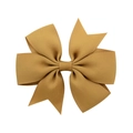 Macro detail of mustard yellow grosgrain ribbon bow with clear ribbed fabric texture - Ginger Yellow (2)