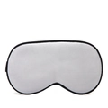 Light gray silk sleep eye mask with black trim for complete light blocking comfort - Silver Gray
