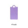 Mini purple anti-slip plastic washboard with textured surface and hanging hole - Purple