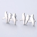 Orecchini a perno minimalisti in argento S925 con design a tre uccelli su un ramo - Tre Uccellini