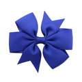 Dark blue grosgrain ribbon fish tail bow hair clip for children's hair accessories - Deep Blue (37)