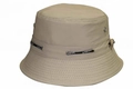Outdoor khaki sun hat with adjustable SPORT drawstring and breathable ventilation holes - Adjustable / Beige