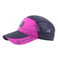Quick-dry rose red outdoor baseball cap with mesh panels and adventure lettering - Adjustable / Rose Red/Light Grey