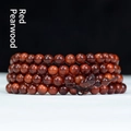 Polierte Padauk-Holz Gebetskette in mehreren Lagen mit tiefroter Maserung - 8mm*108 Perlen (Standard)