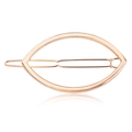 Fermaglio geometrico ovale minimalista in finitura oro rosa realizzato in metallo - Oro rosa