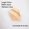 Natural wooden ice cream sticks for DIY crafts bundle 93x10x2mm 50 pieces per pack - Natural Wood 93mm*10mm*2mm / 50 Pcs/Bundle