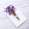 Handmade greeting card with purple dried flowers and Especially for you text - Purple Baby's Breath