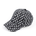 Berretto da baseball con motivi geometrici a triangolo bianchi e neri per unisex - Regolabile / Stampa a Traliccio Geometrico - Nero