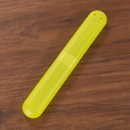 Custodia per spazzolino gialla portatile con design a sorriso e traslucido - Verde Trasparente