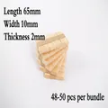 Natural wooden craft sticks for DIY, 65mm x 10mm size, bundle of 50 pieces - Natural Wood 65mm*10mm*2mm / 50 Pcs/Bundle