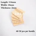 Natural wood ice cream sticks bundle 114x10x2mm for DIY handmade crafts and hobby projects - Natural Wood 114mm*10mm*2mm / 50 Pcs/Bundle