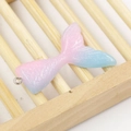 Roze en blauwe gradiënt hars zeemeerminstaart hanger met glitters voor DIY sieraden - Tiffany Blauw