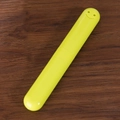 Portable bright yellow travel toothbrush storage case with a cute smiley face design - Solid Green