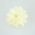 Détail de fleur en tissu crème faite de couches de tulle et satin pour accessoires - No.3 Blanc cassé