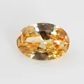Oval geschliffener Zirkonia-Schmuckstein in elegantem Champagner-Gelb mit Facetten - 12*16mm / Roségold/Champagner Zirkon