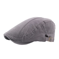 Coppola in cotone grigio scuro con fibbia regolabile in metallo e tessuto twill - Regolabile / Grigio chiaro