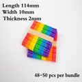 Colorful 114mm wooden craft sticks bundled for DIY projects and popsicle stick crafts - Colored Serrated Stick 114mm*10mm*2mm / 50 Pcs/Bundle
