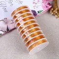 Detailed set of 10 amber crystal elastic jewelry threads for DIY beaded jewelry making - 0.8mm / Orange