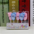 Baby shower footprint candles set in pink and blue for gender reveal party decor - Baby Footprint Candle