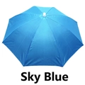 Chapeau parapluie de pêche bleu ciel avec structure robuste à 8 baleines renforcées - Bleu Ciel