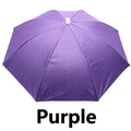 Chapeau parapluie violet réglable pour la pêche pour protection mains libres soleil et pluie - Violet