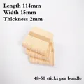 Natural birch wood craft sticks 114x15x2mm bundle for DIY handmade modeling and crafts - Natural Wood 114mm*15mm*2mm / 50 Pcs/Bundle