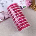 Bulk set of 10 spools of rose pink elastic crystal beading thread for DIY jewelry making - 0.8mm / Rose Red