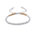 Handcrafted silver-grey braided rope bracelet with colorful weave and adjustable knots - Multicolor and Grey