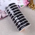 Set of 10 rolls of black elastic jewelry wire for DIY handmade beading accessories - 0.8mm / Black
