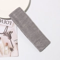 Gray cotton terry sports headband for yoga and basketball with thick knitted texture - 18cm*6cm / Gray