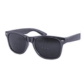 Black full-frame vision correction pinhole glasses with three functional holes on lenses - Black 3-Hole