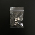 Set of four silver metal heart-shaped earring lifters and supports in a clear bag - 1 Pair Platinum (OPP Bag)
