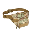 Tactical camouflage waist bag with multiple zipper compartments and adjustable strap - CP Camouflage
