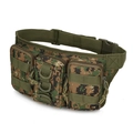 Digital camo tactical waist bag with three zip pockets and adjustable strap - Jungle Digital