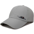 Cappellino da baseball grigio ad asciugatura rapida con fori di ventilazione laser - Regolabile / Grigio chiaro