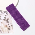 Purple cotton terry cloth sports headband for yoga and basketball workout - 18cm*6cm / Deep purple