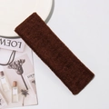 Close-up of thick coffee brown cotton headband with soft absorbent terry texture - 18cm*6cm / Dark Coffee