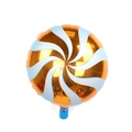 Palloncino in alluminio a lecca-lecca da 18 pollici con spirali arancio e blu per feste - Lecca Lecca a Girandola / Arancione