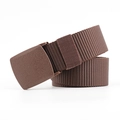 Bruine nylon tactische riem met bijpassende plastic gesp voor sport buitenshuis - koffiekleur / 120cm