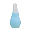 Aspiratore nasale manuale per neonati con pompetta blu chiaro e punta trasparente - Blu