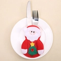 Portaposate Babbo Natale per decorazione tavola festiva con dettagli in feltro rosso - Stile Babbo Natale