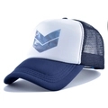 Casquette de camionneur bleue et blanche avec motif de surf et maille respirante sur fond blanc - M (56-59cm) / Bleu